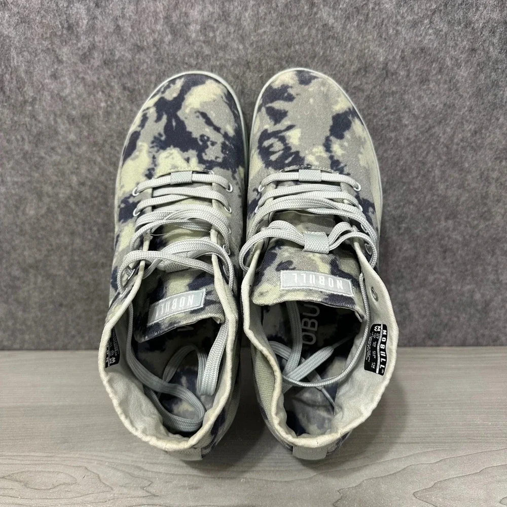 NOBULL Canvas Mid Trainer Mens 10.5 Mint Tie Dye Athletic Cross Training‎ Shoes
